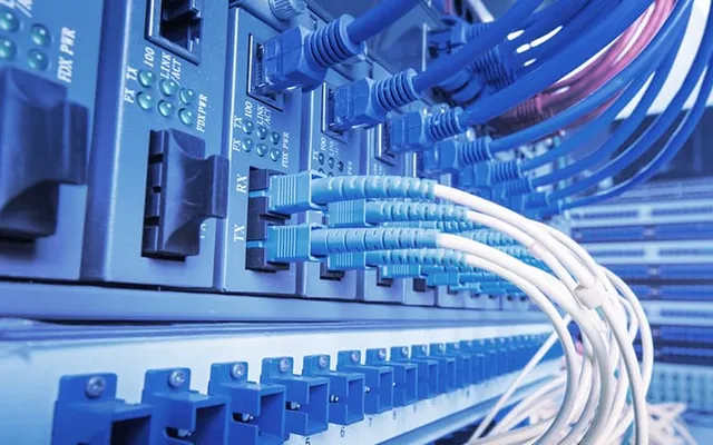 Server room representing web hosting